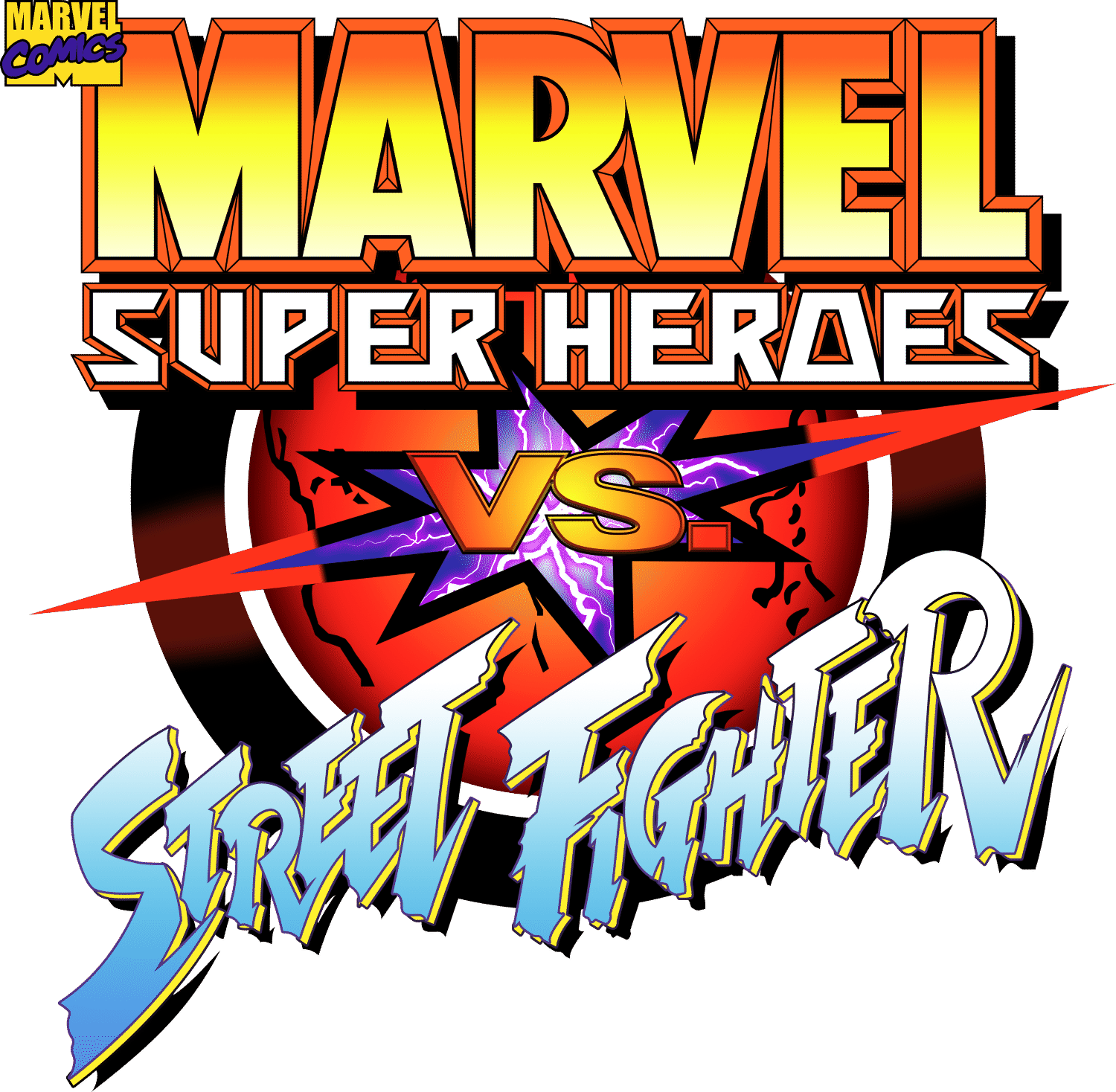 Marvel Super Heroes vs. Street Fighter logo for Playstation